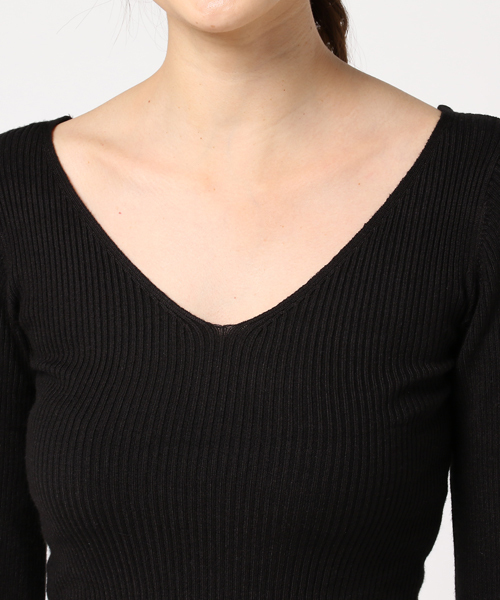 archives（アルシーヴ）の「ベルスリーブリブプルオーバー（Tシャツ/カットソー・レディース・ブラック/シルバーグレー/ピンク・MEDIUM）」の7枚目の写真