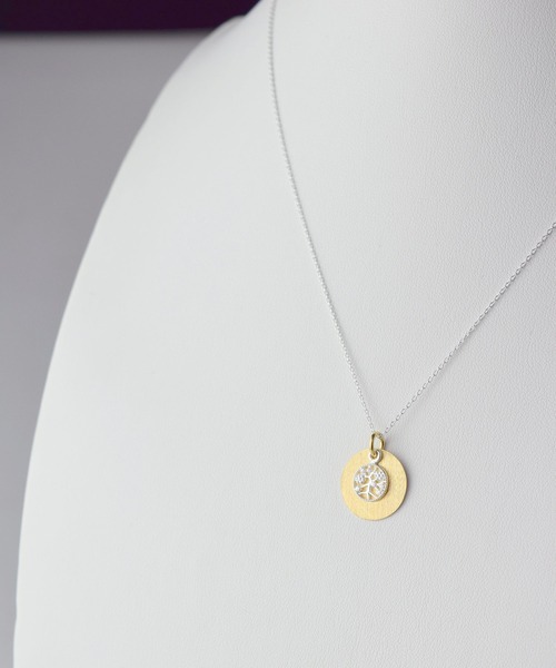KU-CROISSANT（クークロワッサン）の「シルバー925　ネックレス　ツリーオブライフプレート（ネックレス・レディース・ゴールド・ONE SIZE）」の6枚目の写真
