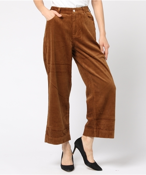 SpRay（スプレイ）の「太コールワイドパンツ（その他パンツ・レディース・グレイッシュベージュ/スミクロ/キャメル/ゴールド/グリーン/ブラウン/ピンク・FREE）」の15枚目の写真