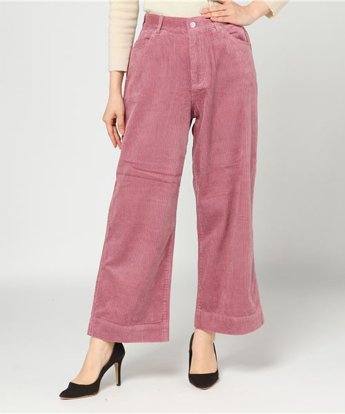 SpRay（スプレイ）の「太コールワイドパンツ（その他パンツ・レディース・グレイッシュベージュ/スミクロ/キャメル/ゴールド/グリーン/ブラウン/ピンク・FREE）」の7枚目の写真