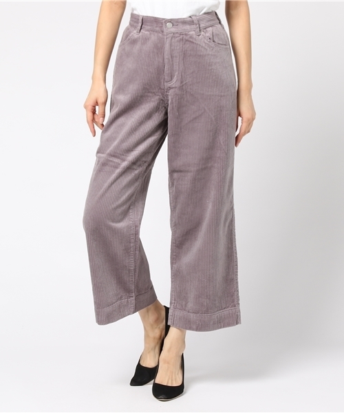 SpRay（スプレイ）の「太コールワイドパンツ（その他パンツ・レディース・グレイッシュベージュ/スミクロ/キャメル/ゴールド/グリーン/ブラウン/ピンク・FREE）」の4枚目の写真