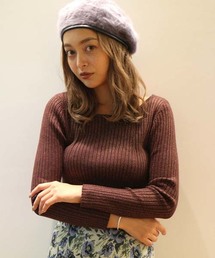 FREE'S MART | ラメリブボートネックニット(ニット/セーター)