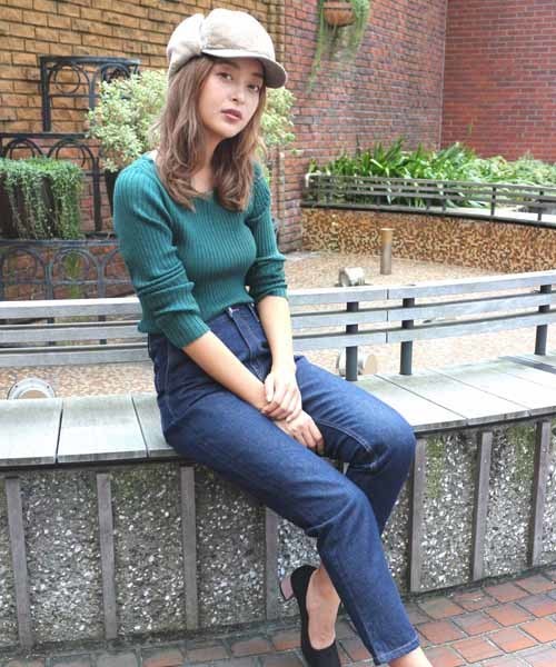 FREE'S MART（フリーズマート）の「ラメリブボートネックニット（ニット/セーター・レディース・ブラック/グレー/ブラウン/グリーン・FREE）」の7枚目の写真