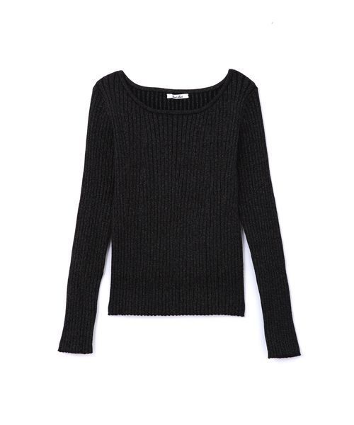 FREE'S MART（フリーズマート）の「ラメリブボートネックニット（ニット/セーター・レディース・ブラック/グレー/ブラウン/グリーン・FREE）」の16枚目の写真