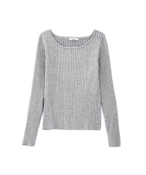 FREE'S MART（フリーズマート）の「ラメリブボートネックニット（ニット/セーター・レディース・ブラック/グレー/ブラウン/グリーン・FREE）」の8枚目の写真