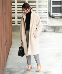 BEAUTY&YOUTH UNITED ARROWS | BY ボアジップロングコート(その他アウター)