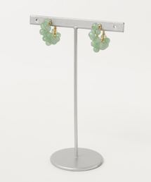 【marinaJEWELRY】Green Aventurine wrapped hoop earring