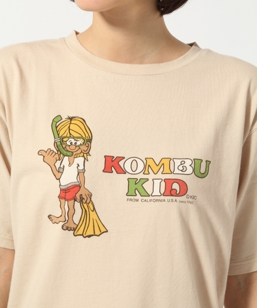 LOWRYS FARM（ローリーズファーム）の「コンブキッドＰＴＴシャツ　789916 （Tシャツ/カットソー・レディース・オフホワイト/ベージュ/ブルー・MEDIUM/LARGE）」の7枚目の写真