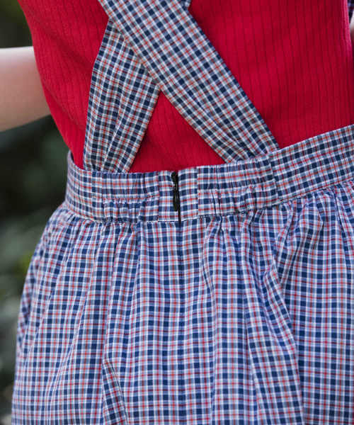 OLIVE des OLIVE（オリーブデオリーブ）の「サス付きイレヘムチェックスカート（スカート・レディース・レッド/ブラック/ブルー・FREE）」の9枚目の写真
