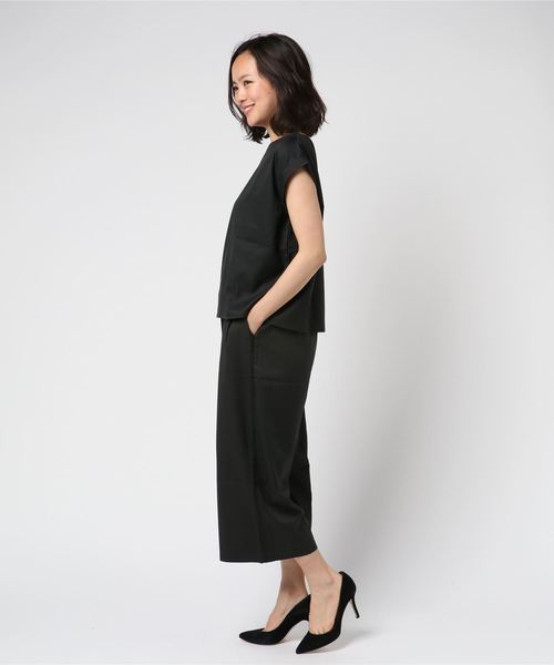 SpRay（スプレイ）の「ドルマンｘガウチョＳＥＴ　ＵＰ（つなぎ/オールインワン・レディース・ブラック/ベージュ/ネイビー/グレー/ブルーグリーン・FREE）」の6枚目の写真