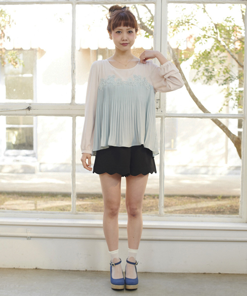 MAJESTIC LEGON(マジェスティックレゴン)の「スカラップショートPT(その他パンツ・レディース・ブルー/ピンク/ブラック・FREE)」の2枚目の写真