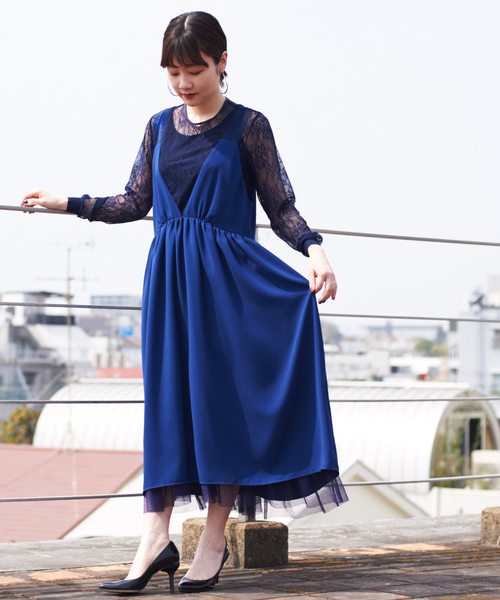 I Am I In Fact アイアムアイインファクト の 梨地ｼﾞｮｰｾﾞｯﾄ ｷｬﾐﾄﾞﾚｽ ワンピース Wear