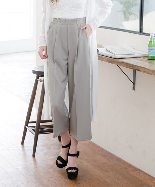 夢展望（ユメテンボウ）の「選べるテーパードｏｒワイドクロップドパンツ（その他パンツ・レディース・イエロー系その他2/グレー系その他/グレー系その他2/レッド系その他/イエロー系その他/ブルー系その他2/ブラック系その他/ブルー系その他/ブラック系その他2/ピンク系その他3/グリーン系その他2/レッド系その他2/グリーン系その他/パープル系その他2/ピンク系その他4/ベージュ系その他2/ピンク系その他2/ベージュ系その他/ピンク系その他/パープル系その他・SMALL/LARGE/MEDIUM/X-LARGE）」の4枚目の写真