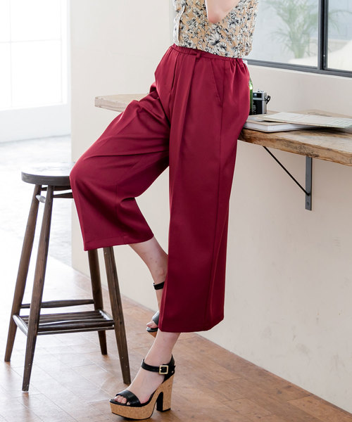 夢展望（ユメテンボウ）の「選べるテーパードｏｒワイドクロップドパンツ（その他パンツ・レディース・イエロー系その他2/グレー系その他/グレー系その他2/レッド系その他/イエロー系その他/ブルー系その他2/ブラック系その他/ブルー系その他/ブラック系その他2/ピンク系その他3/グリーン系その他2/レッド系その他2/グリーン系その他/パープル系その他2/ピンク系その他4/ベージュ系その他2/ピンク系その他2/ベージュ系その他/ピンク系その他/パープル系その他・SMALL/LARGE/MEDIUM/X-LARGE）」の19枚目の写真