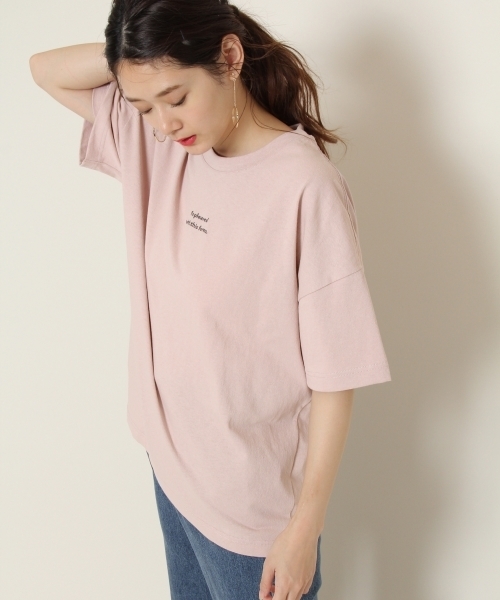 PAGEBOY（ページボーイ）の「BIGロゴTシャツ（Tシャツ/カットソー・レディース・ブラック/オフホワイト/ピンク/グレー/チャコールグレー・FREE）」の5枚目の写真