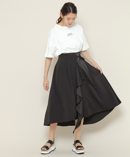 PAGEBOY（ページボーイ）の「BIGロゴTシャツ（Tシャツ/カットソー・レディース・ブラック/オフホワイト/ピンク/グレー/チャコールグレー・FREE）」の8枚目の写真