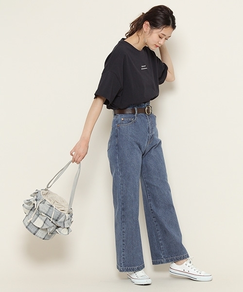 PAGEBOY（ページボーイ）の「BIGロゴTシャツ（Tシャツ/カットソー・レディース・ブラック/オフホワイト/ピンク/グレー/チャコールグレー・FREE）」の9枚目の写真