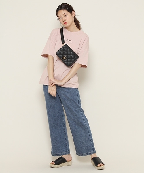 PAGEBOY（ページボーイ）の「BIGロゴTシャツ（Tシャツ/カットソー・レディース・ブラック/オフホワイト/ピンク/グレー/チャコールグレー・FREE）」の12枚目の写真