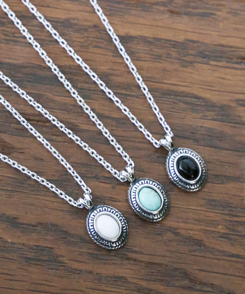 WEGO（ウィゴー）の「WEGO/カレッジストーンチェーンネックレス（ネックレス・メンズ・ホワイト/ブラック/ターコイズブルー・FREE）」の6枚目の写真