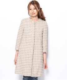 Whim Gazette（ウィムガゼット）の「LINTONツイードノーカラーコート