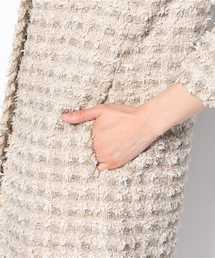 Whim Gazette（ウィムガゼット）の「LINTONツイードノーカラーコート