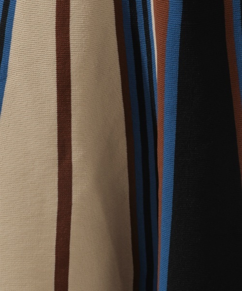 laboratory work（ラボラトリーワーク）の「マルチストライプニットフレアスカート（スカート・レディース・ピンク/ブルー・MEDIUM）」の10枚目の写真