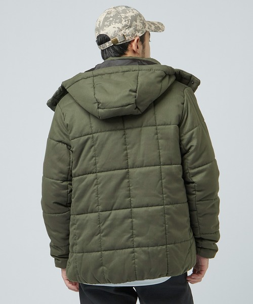 MONO-MART（モノマート）の「ウールライクスクエアキルティング中綿ジャケット（ダウンジャケット/コート・メンズ・ライトグレー/ブラック/ネイビー/ベージュ系その他/オリーブ・M/L/XL/S）」の15枚目の写真