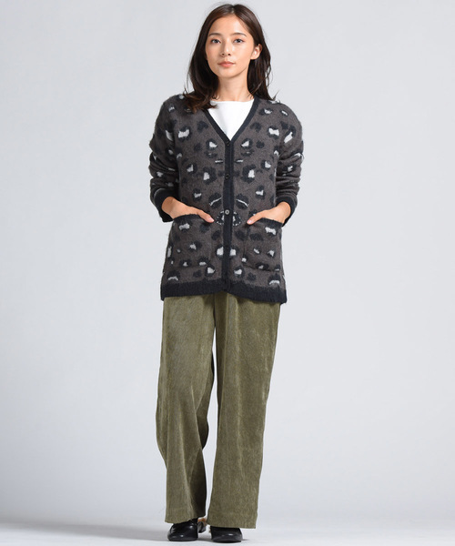 LIPSTAR（リップスター）の「レオパード柄ニットカーディガン（カーディガン/ボレロ・レディース・ベージュ系その他/グレー系その他・M）」の13枚目の写真