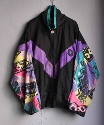 2000年代製 GIVENCHY ジバンシー ナイロンジャケット 切替 総柄 90年代 ヴィンテージ GIVENCHY ジバンシー ワンポイント ロゴ