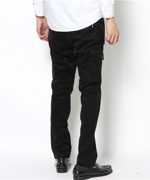 NANO universe（ナノユニバース）の「ストレッチモールスキン9分丈カーゴ（カーゴパンツ・メンズ・ブラック/ベージュ/オリーブ・28/30/32）」の5枚目の写真