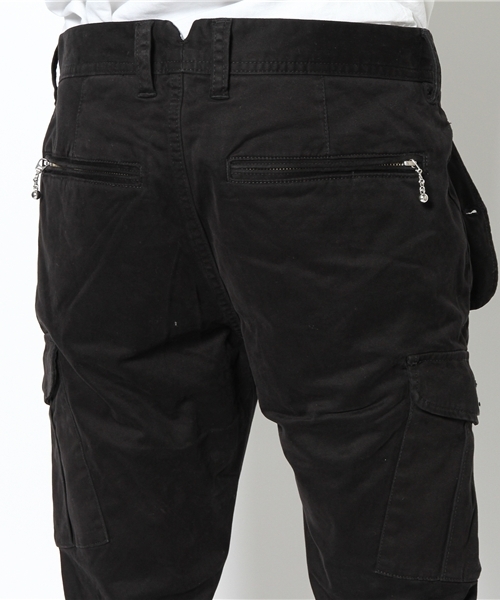NANO universe（ナノユニバース）の「ストレッチモールスキン9分丈カーゴ（カーゴパンツ・メンズ・ブラック/ベージュ/オリーブ・28/30/32）」の7枚目の写真