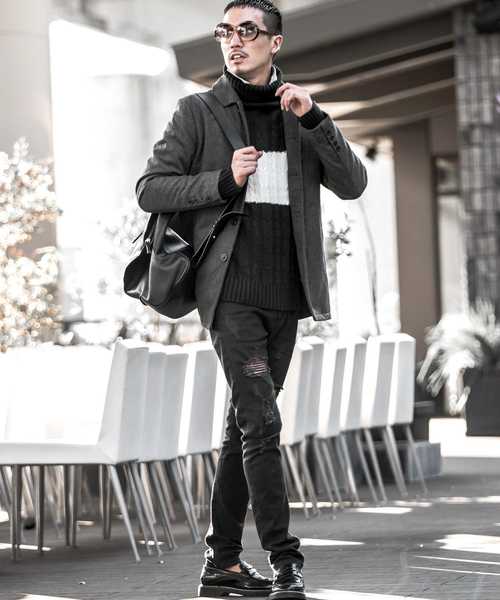 JOKER（ジョーカー）の「メルトンステンカラーコート（ダウンジャケット/コート・メンズ・ネイビー/キャメル/その他1/その他/ブラック/チャコール/ブラウン/グレー/ワイン・L/LL/S/M）」の11枚目の写真