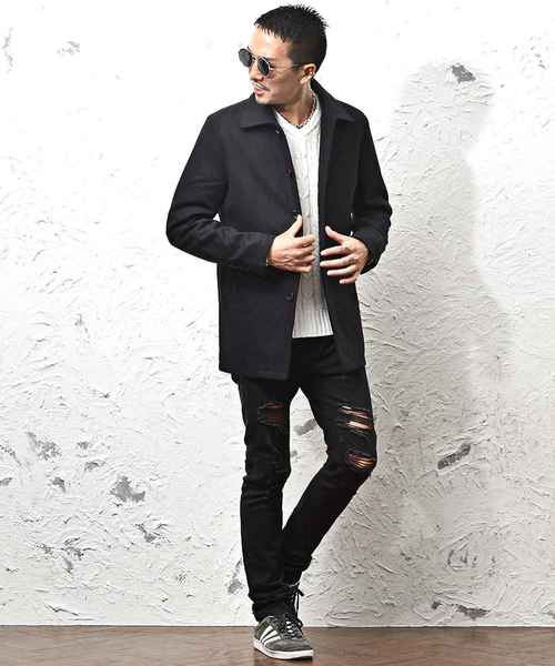 JOKER（ジョーカー）の「メルトンステンカラーコート（ダウンジャケット/コート・メンズ・ネイビー/キャメル/その他1/その他/ブラック/チャコール/ブラウン/グレー/ワイン・L/LL/S/M）」の17枚目の写真