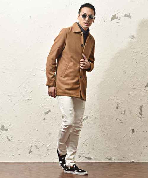 JOKER（ジョーカー）の「メルトンステンカラーコート（ダウンジャケット/コート・メンズ・ネイビー/キャメル/その他1/その他/ブラック/チャコール/ブラウン/グレー/ワイン・L/LL/S/M）」の15枚目の写真