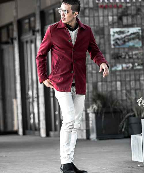 JOKER（ジョーカー）の「メルトンステンカラーコート（ダウンジャケット/コート・メンズ・ネイビー/キャメル/その他1/その他/ブラック/チャコール/ブラウン/グレー/ワイン・L/LL/S/M）」の13枚目の写真