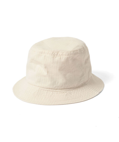 fennica(フェニカ)の「cableami × fennica / 別注 ヘリンボーン バケットハット <MEN>(ハット・メンズ・ブラック/オリーブ/ナチュラル・59(L))」の4枚目の写真