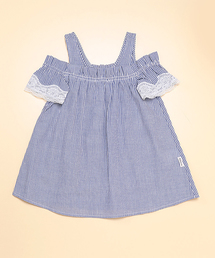 COMME CA ISM | ストライプ オフショルダー ワンピース(80・90サイズ)(ワンピース)