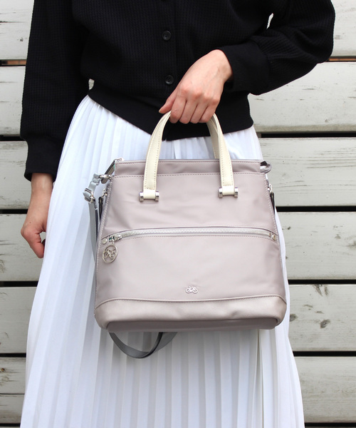 Bianchi Donna（ビアンキドンナ）の「Bianchi Donna ビアンキドンナ 3wayミニリュック BDAY-02（バックパック/リュック・レディース・ブラック/ネイビー/ライトグレー・ONE SIZE）」の3枚目の写真