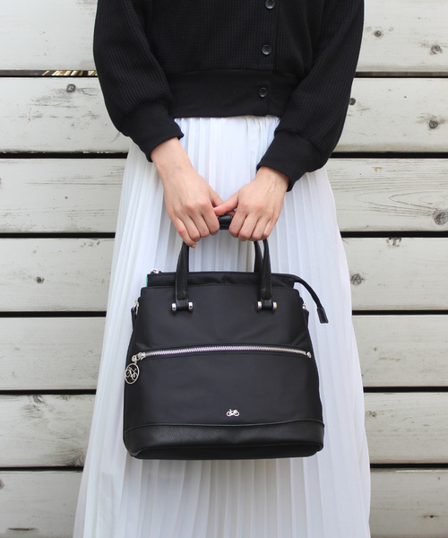 Bianchi Donna（ビアンキドンナ）の「Bianchi Donna ビアンキドンナ 3wayミニリュック BDAY-02（バックパック/リュック・レディース・ブラック/ネイビー/ライトグレー・ONE SIZE）」の2枚目の写真