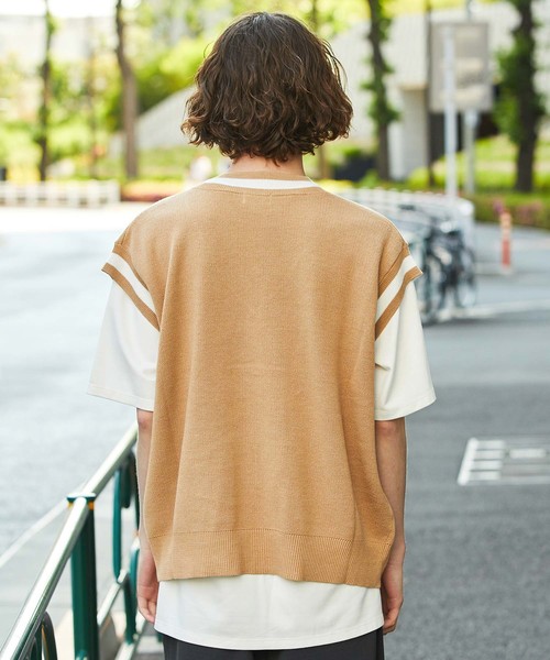 JUNRED（ジュンレッド）の「カノコチルデンニットベスト（ニット/セーター・メンズ・ブラック/ベージュ/パープル系その他5・FREE）」の5枚目の写真