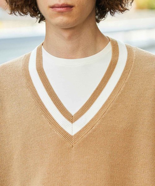 JUNRED（ジュンレッド）の「カノコチルデンニットベスト（ニット/セーター・メンズ・ブラック/ベージュ/パープル系その他5・FREE）」の6枚目の写真