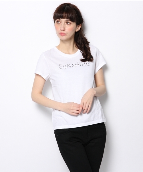 B:MING by BEAMS（ビーミングバイビームス）の「＜InRed 7月号掲載＞ビーミング by ビームス / プリント半袖Ｔシャツ（Tシャツ/カットソー・レディース・ホワイト/ライトグレー/ネイビー・MEDIUM/SMALL）」の2枚目の写真