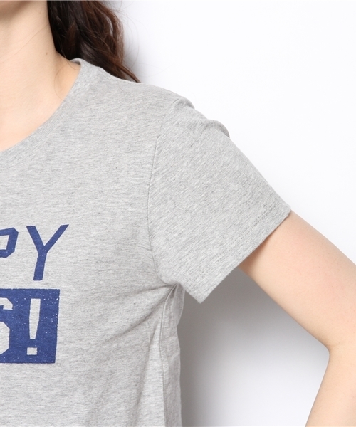 B:MING by BEAMS（ビーミングバイビームス）の「＜InRed 7月号掲載＞ビーミング by ビームス / プリント半袖Ｔシャツ（Tシャツ/カットソー・レディース・ホワイト/ライトグレー/ネイビー・MEDIUM/SMALL）」の8枚目の写真