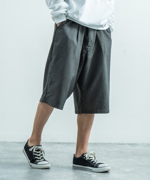 KANGOL（カンゴール）の「KANGOL ポリトロワイドショーツ ショートパンツ 短パン ハーフ（その他パンツ・メンズ・ブラック/ネイビー/チャコール/ダークベージュ/テラコッタ・M/L/XL）」の3枚目の写真