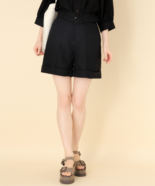 Heather(ヘザー)の「アサコンバミューダショートパンツ 847076(パンツ)」|ブラック