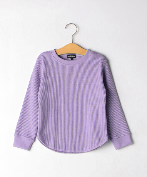 green label relaxing(グリーンレーベルリラクシング)の「【キッズ】〔吸水速乾〕ドライ ワッフル クルーネック プルオーバー(Tシャツ/カットソー・キッズ・ライラック/コバルトブルー/ライトピンク/グレー/ホワイト/ブラック・105/125/135/115)」の5枚目の写真