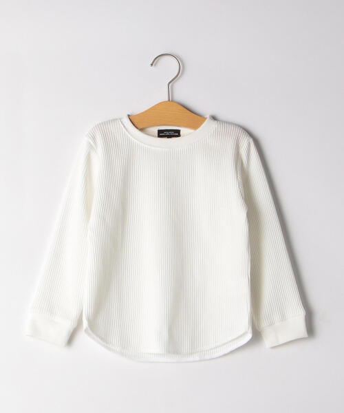 green label relaxing(グリーンレーベルリラクシング)の「【キッズ】〔吸水速乾〕ドライ ワッフル クルーネック プルオーバー(Tシャツ/カットソー・キッズ・ライラック/コバルトブルー/ライトピンク/グレー/ホワイト/ブラック・105/125/135/115)」の2枚目の写真