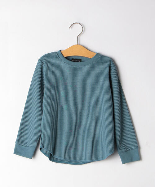 green label relaxing(グリーンレーベルリラクシング)の「【キッズ】〔吸水速乾〕ドライ ワッフル クルーネック プルオーバー(Tシャツ/カットソー・キッズ・ライラック/コバルトブルー/ライトピンク/グレー/ホワイト/ブラック・105/125/135/115)」の4枚目の写真