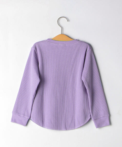 green label relaxing(グリーンレーベルリラクシング)の「【キッズ】〔吸水速乾〕ドライ ワッフル クルーネック プルオーバー(Tシャツ/カットソー・キッズ・ライラック/コバルトブルー/ライトピンク/グレー/ホワイト/ブラック・105/125/135/115)」の14枚目の写真