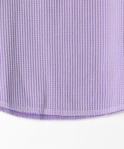 green label relaxing(グリーンレーベルリラクシング)の「【キッズ】〔吸水速乾〕ドライ ワッフル クルーネック プルオーバー(Tシャツ/カットソー・キッズ・ライラック/コバルトブルー/ライトピンク/グレー/ホワイト/ブラック・105/125/135/115)」の8枚目の写真